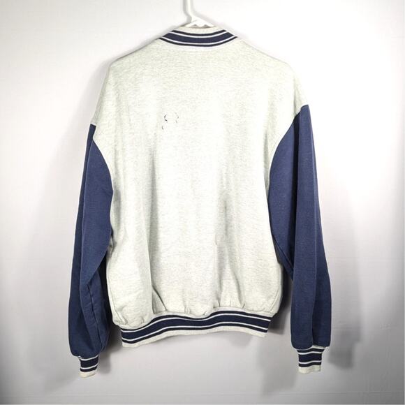 Vintage Mickey & Co Varsity Jacket Gray Blue Men’s XL Walt Disney Embroidered - Picture 2 of 7